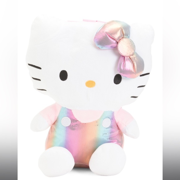Sanrio Other - Hello Kitty Cute Plush Backpack – Iridescent Rainbow 14” OS New